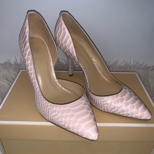 Michael Kors Soft Pink Snakeskin Print Heels